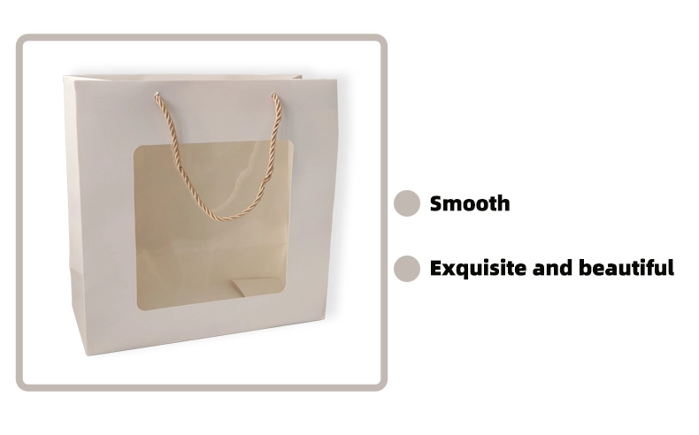Window Opening White Cardboard Tote Bag